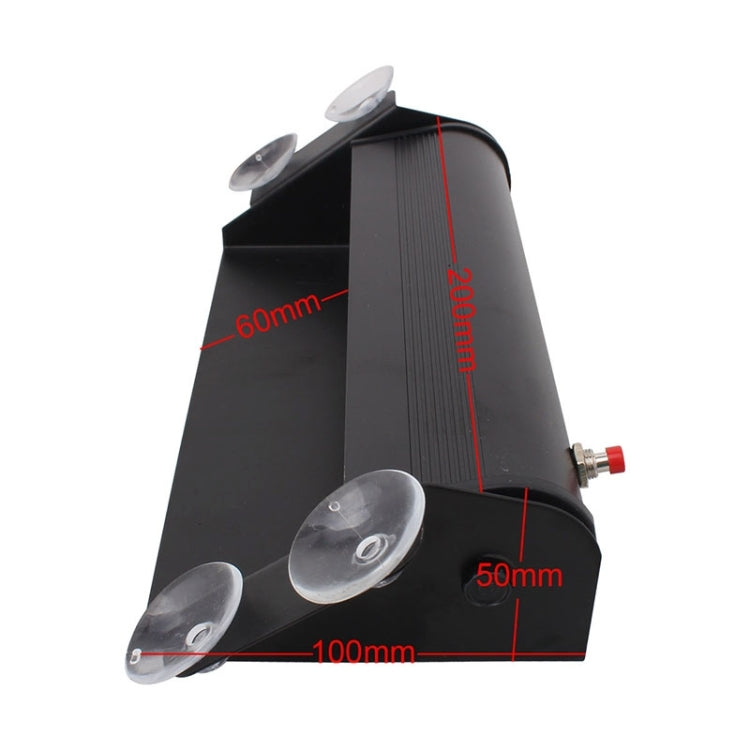 8W 800LM 8-LED 3-Modes Adjustable Angle Car Strobe Flash Dash Emergency Light Warning Lamp with Suckers, DC 12V
