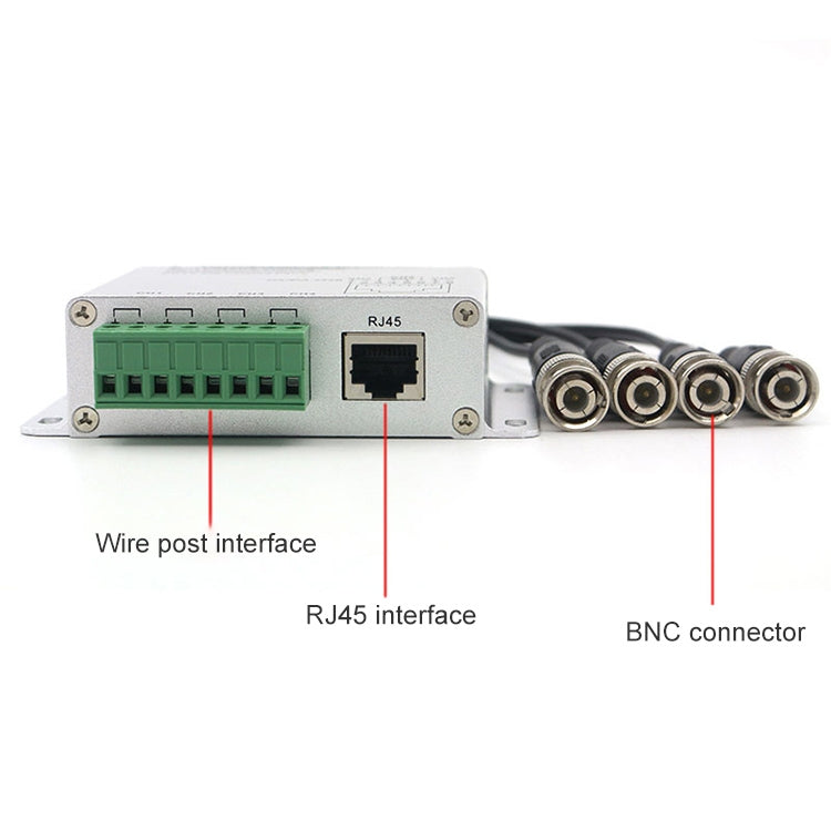 4 CH UTP Passive Video Balun , CCTV Via Twisted Pairs, 4 CH UTP