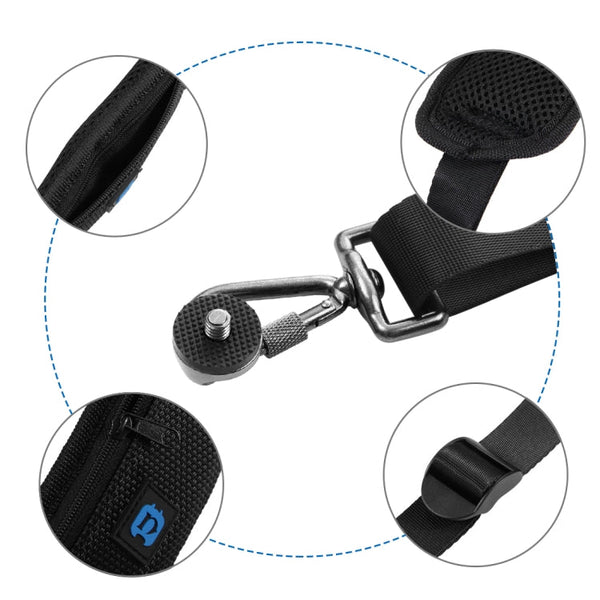 Quick Release Anti-Slip Soft Pad Nylon Single Shoulder Camera Strap with Metal Hook for SLR / DSLR Cameras