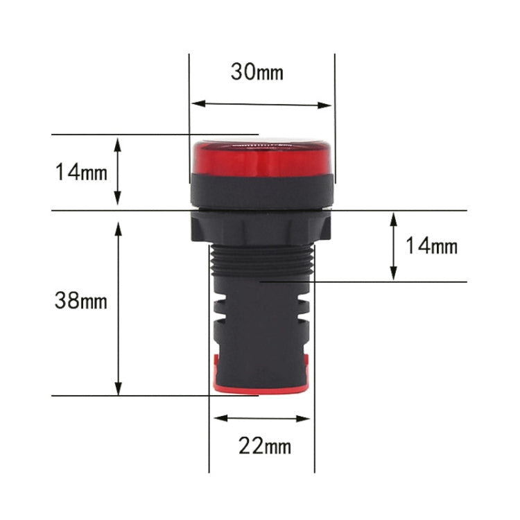 AD16-22D / S 22mm LED Signal Indicator Light Lamp, 220V