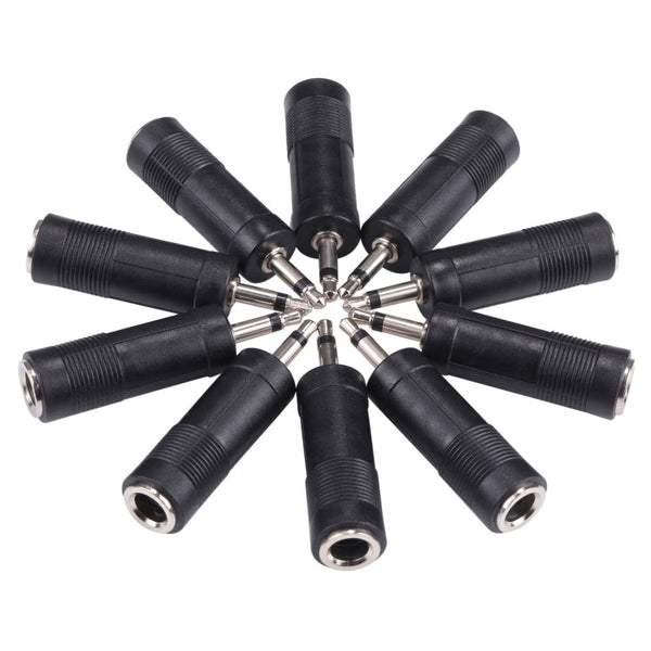 3.5mm Male to 6.35mm Female Mono Sound Converters Adapters (100 Pcs in One Package, the Price is for 100 Pcs)
