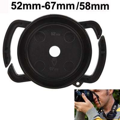 52-67mm / 58mm Center Pinch Camera Lens Cap