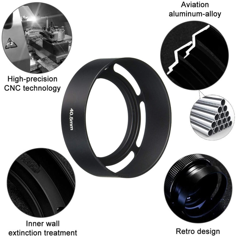 40.5mm Metal Vented Lens Hood for Leica