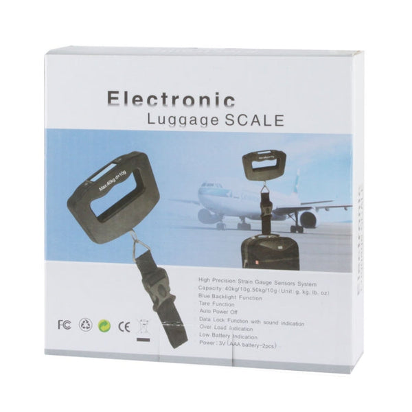 50kgx10g LCD Electronic Travel Luggage Hook Weight Scale