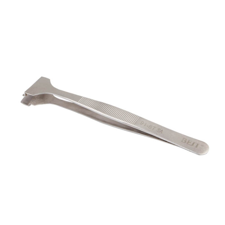BEST BST-91-6T SA Professional Stainless Steel Wafer Tweezers for Silicon Wafer, BST-91-6T