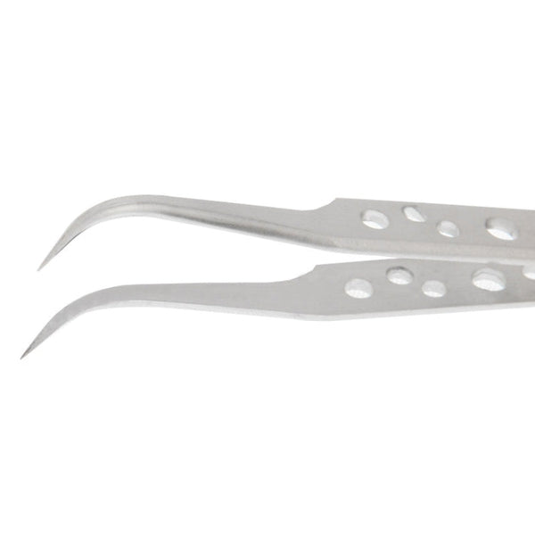 High-Hardness Anti-Magnetic Anti-Acid Steel Curved Tweezers, Curved Head
