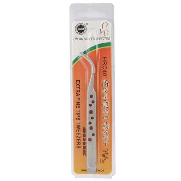 High-Hardness Anti-Magnetic Anti-Acid Steel Curved Tweezers, Curved Head