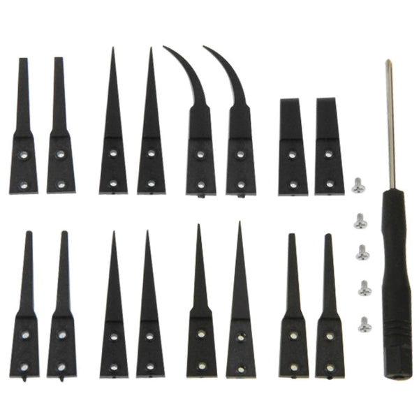 9 in 1 Replaceable Anti-Static Tweezers with Cross Screwdriver, 9 in 1