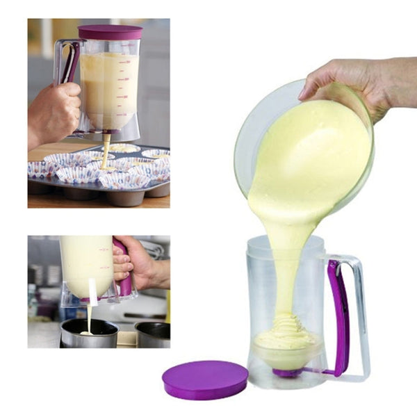 900ml Batter Dispenser Cupcake Measuring Cup, Pink