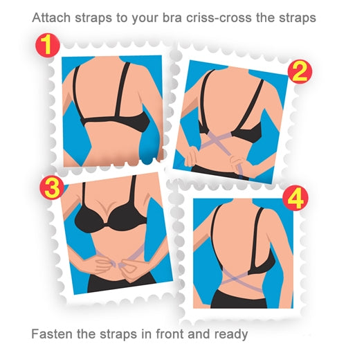 Adjustable Low Back Bra Strap Converter Backless V Conversion Solution