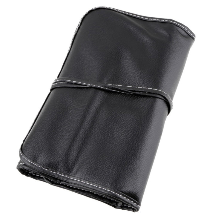 24 PCS Horse Hair Wooden Handle Cosmetic Brush Set with Black Leather Bag