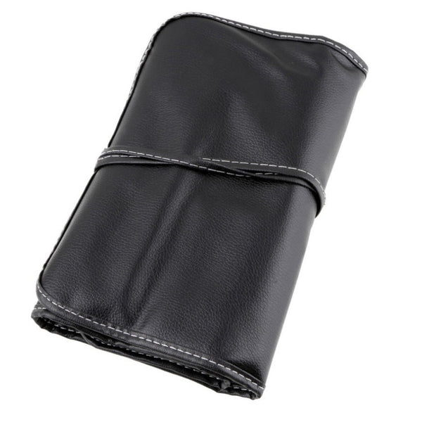 24 PCS Horse Hair Wooden Handle Cosmetic Brush Set with Black Leather Bag