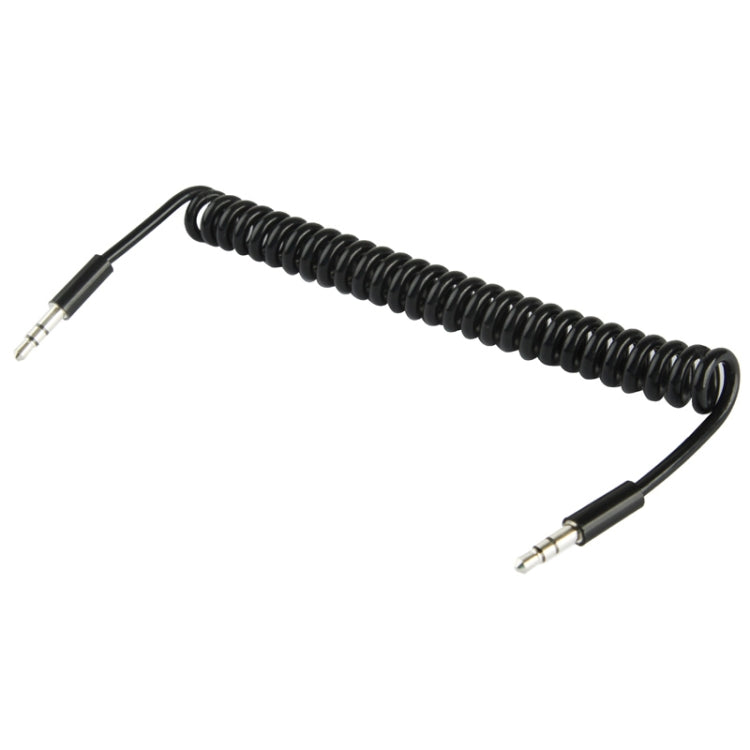 Spring Coiled 3.5mm Aux Cable, Compatible with Phones, Tablets, Headphones, MP3 Player, Car/Home Stereo & More, Length: 20cm up to 80cm