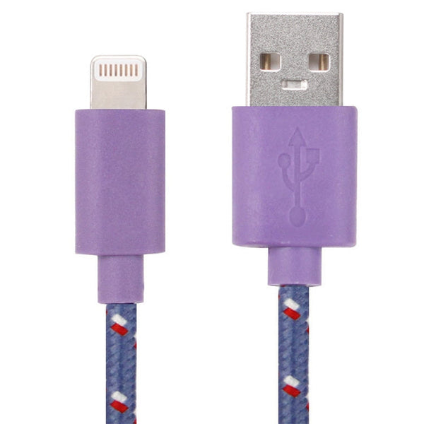 3m Nylon Netting Style USB Data Transfer Charging Cable for iPhone, iPad