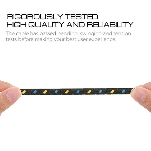 3m Nylon Netting Style USB Data Transfer Charging Cable for iPhone, iPad
