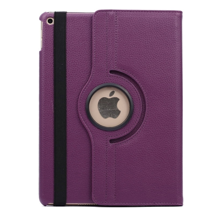 360 Degree Rotation Litchi Texture Flip Leather Case with 2 Gears Holder for iPad Air 2, For iPad Air 2