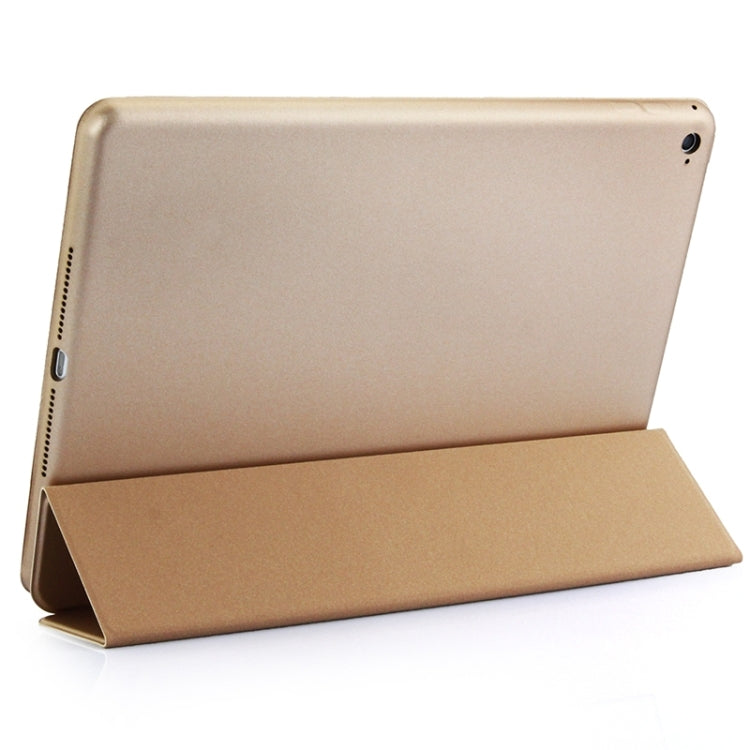 3-fold Naturally Treated Smart Leather Case with Sleep / Wake-up Function & Holder for iPad Air 2