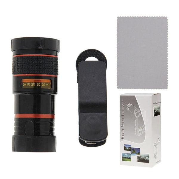 8X Zoom Telescope Telephoto Camera Lens with Clip