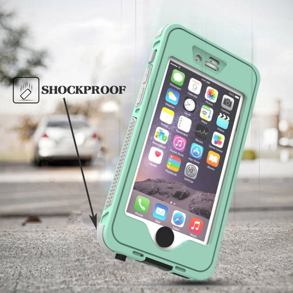 Waterproof Dustproof Shockproof Crushproof Noctilucent Protective Case with Holder for iPhone 6 & 6S