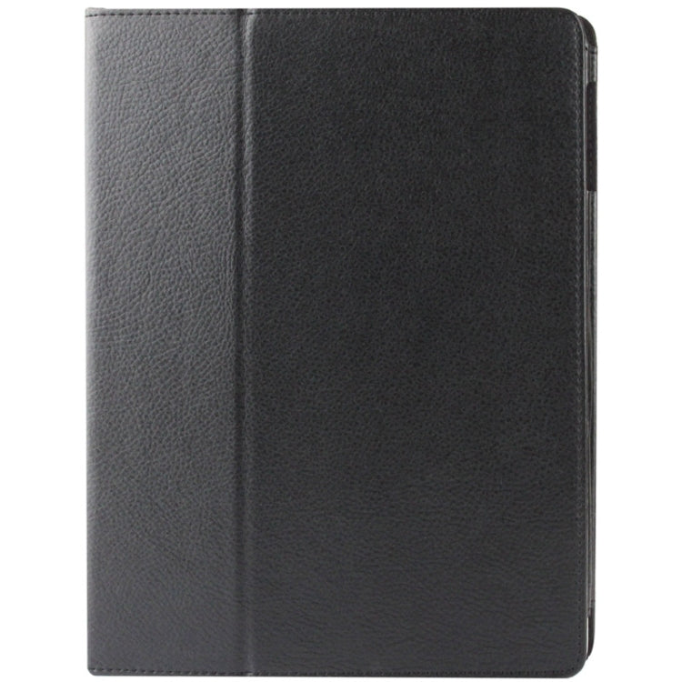 High Quality Litchi Texture Folding Leather with Sleep / Wake-up & Holder Function for iPad 2 / iPad 3 / iPad 4
