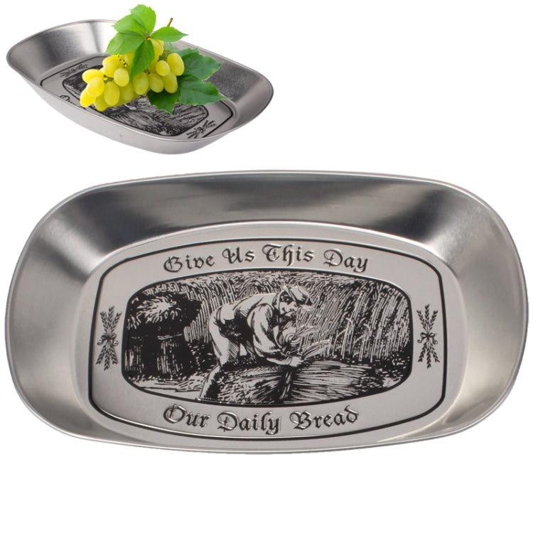 Stainless Steel Multi-purpose Tray Fruit Bowl Dessert Plate , Ship