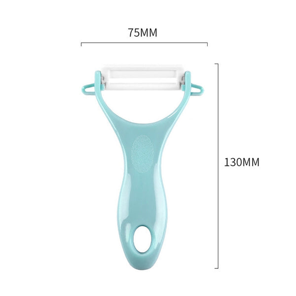 T Shaped Ceramic Skin Peeler with Durable ABS Handle, Random Color Delivery, T Shaped Peel Knife