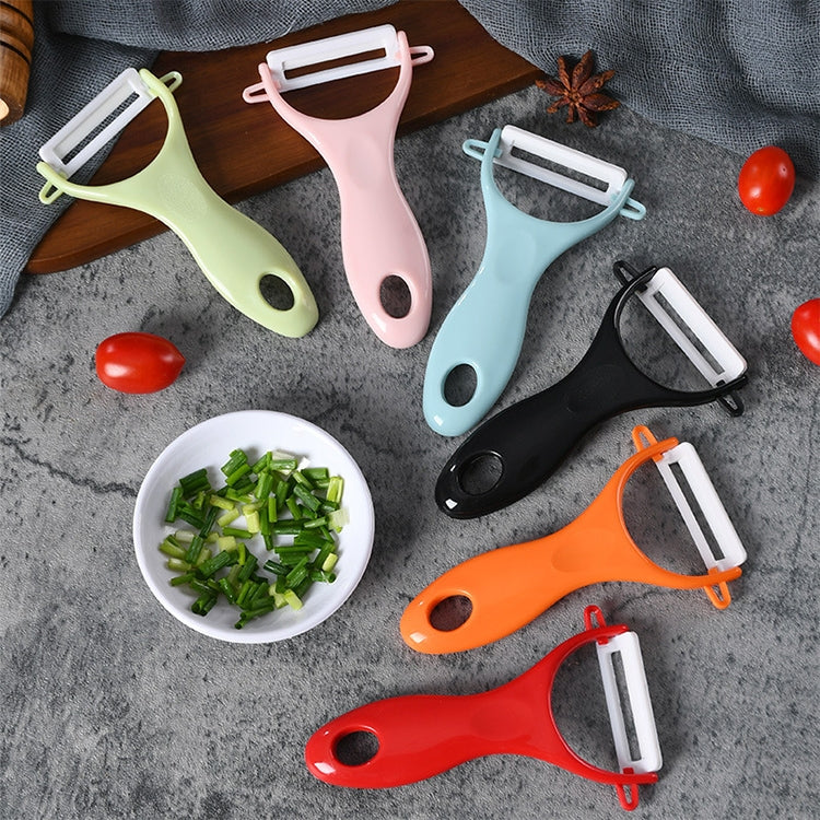 T Shaped Ceramic Skin Peeler with Durable ABS Handle, Random Color Delivery, T Shaped Peel Knife