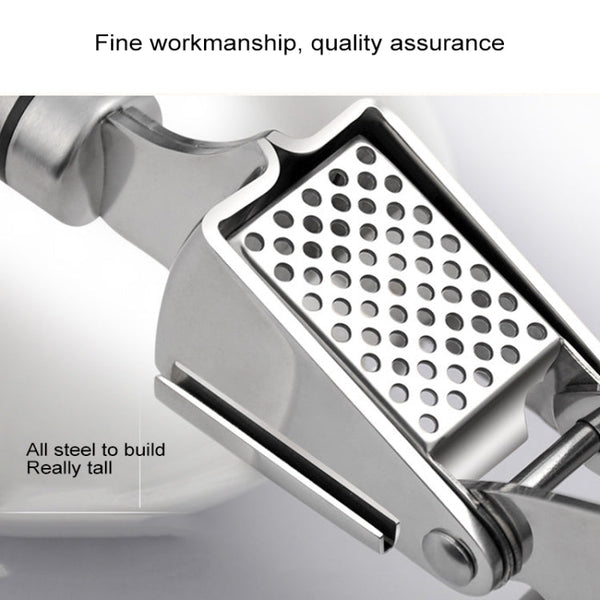Food Grade 304 Stainless Steel Garlic Press Presser Crusher Slicer, 304 Stainless Steel