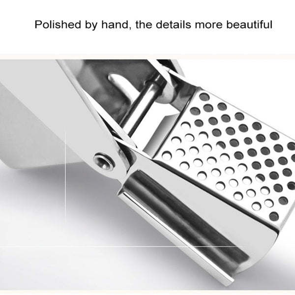 Food Grade 304 Stainless Steel Garlic Press Presser Crusher Slicer, 304 Stainless Steel