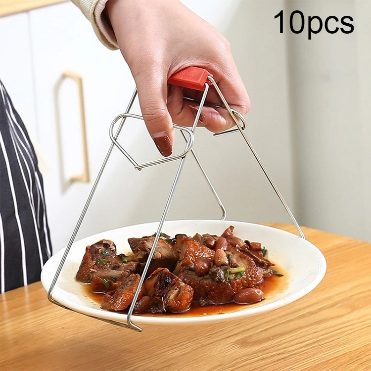 10pcs High Quality Kitchen Gadget Stainless Steel Pot Clip, Pot Clip