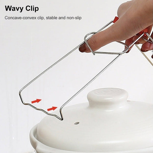 10pcs High Quality Kitchen Gadget Stainless Steel Pot Clip, Pot Clip