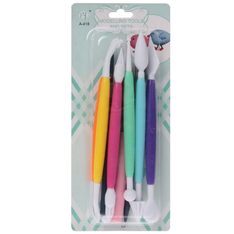 10 in 1 Colorful Cake Modelling Tool Set, 10 PCS Color