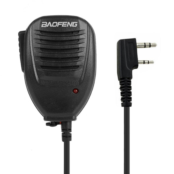 Baofeng Clip-on Speaker Microphone for Walkie Talkies, 3.5mm + 2.5mm Earphone + Mic Plug, Microphone