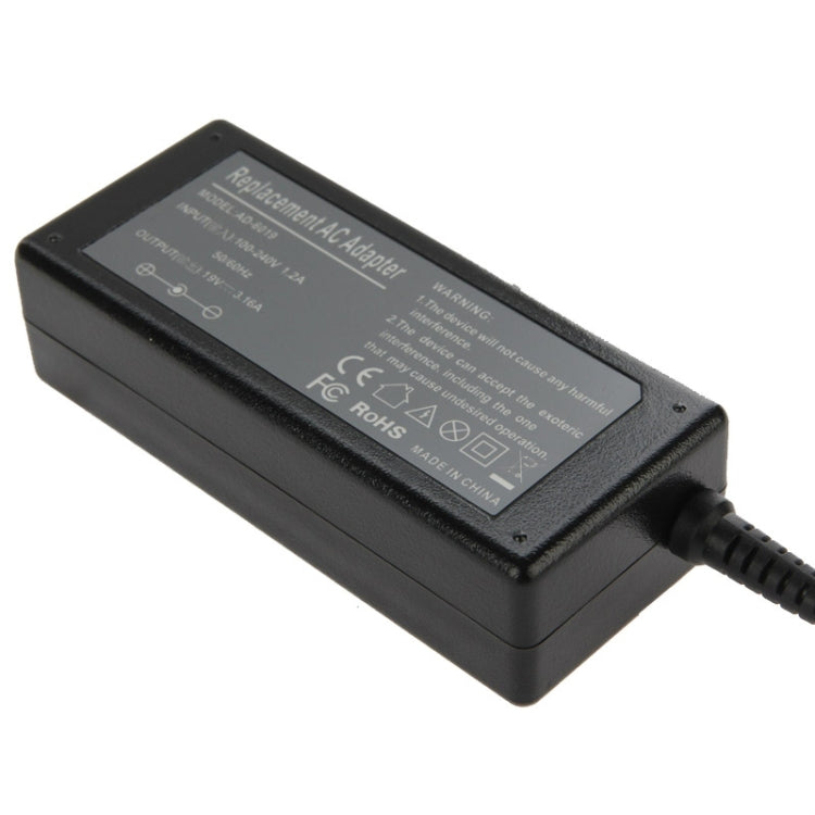 AD-6019 60W 19V 3.16A AC Adapter for Samsung Laptop, Output Tips: 5.5mm x 3.0mm