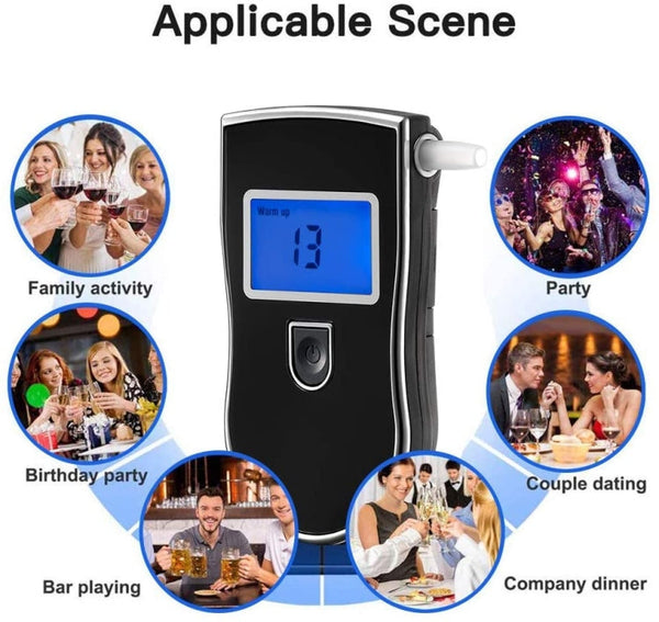 3 digitals LCD Display Breath Alcohol Tester Analyzer