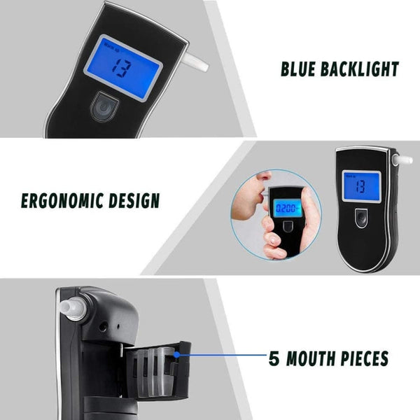 3 digitals LCD Display Breath Alcohol Tester Analyzer