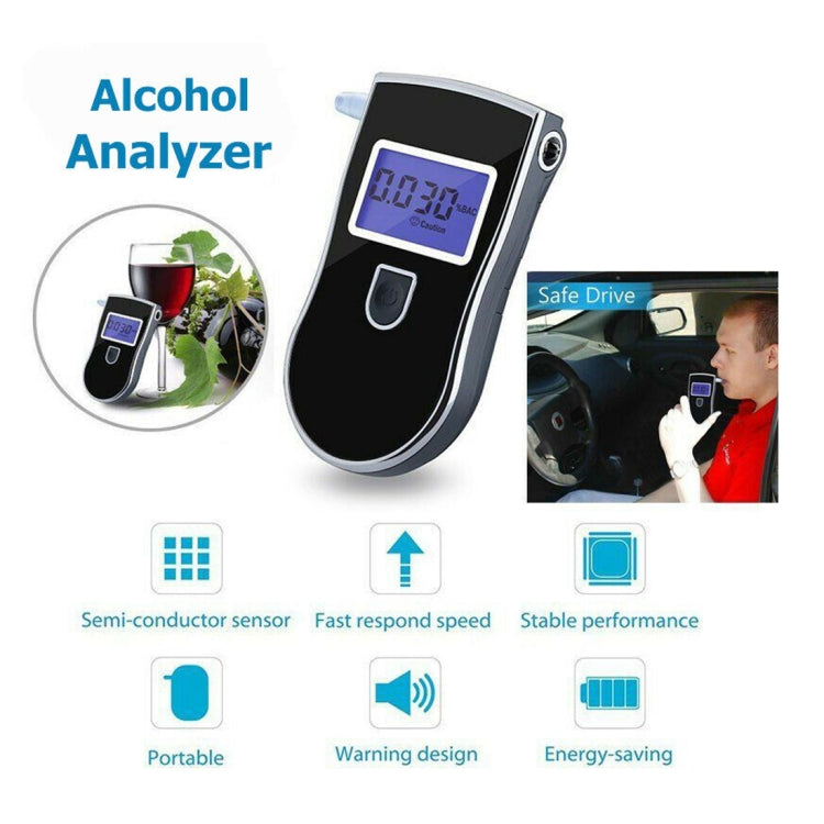 3 digitals LCD Display Breath Alcohol Tester Analyzer