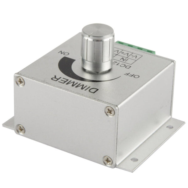 Aluminum Single Color Dimmer Switch LED Dimmer Controller for Strip Light DC12-24V, Output Current: 8A