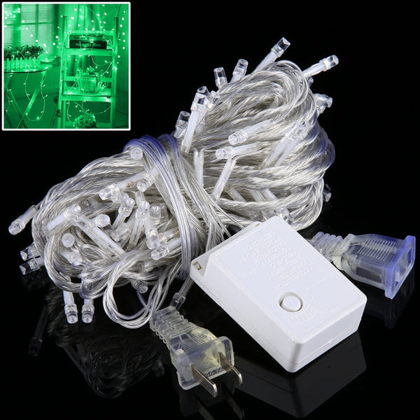 100 LEDs with End Joint & 8 Display Modes Controller for Christmas Party, AC 110V, US Plug