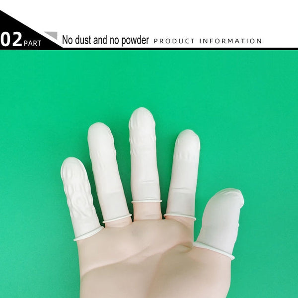 50pcs/bag Latex Anti-static Finger Cot, 2x6cm