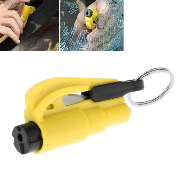 2 in 1 Car Emergency Hammer / Key Chain / Knife Broken Glass Portable Tool, 2 in 1 Black, 2 in 1 Red, 2 in 1 Yellow
