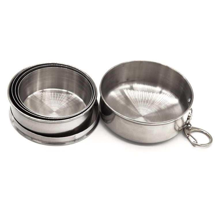 Stainless Steel Retractable Outdoor Cup  Size: 85 x 72 x 72 mm (Big)