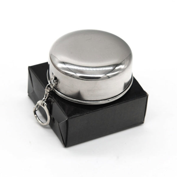 Stainless Steel Retractable Outdoor Cup  Size: 85 x 72 x 72 mm (Big)