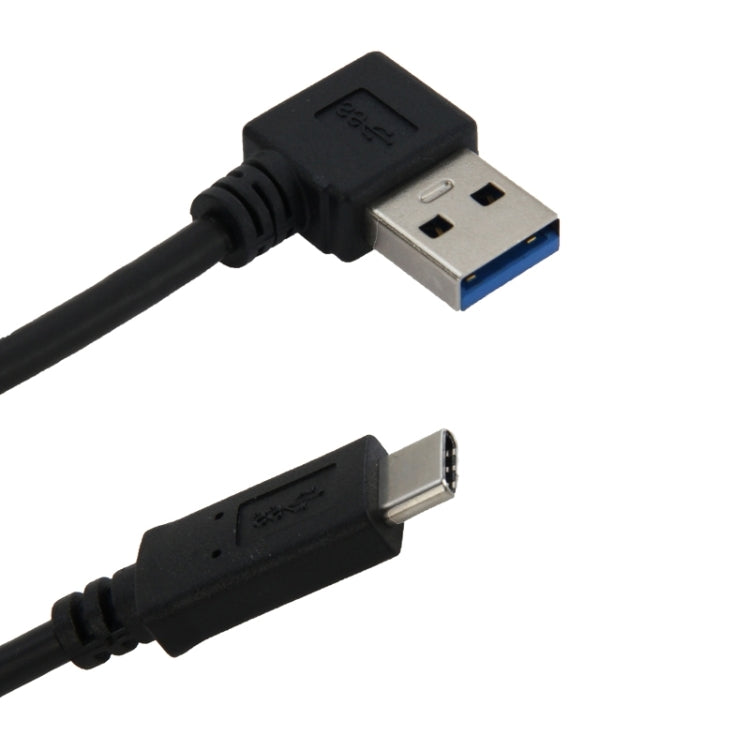 1m USB-C / Type-C 3.1 Male to USB 3.0 90 Degree Left Turn Adapter Cable