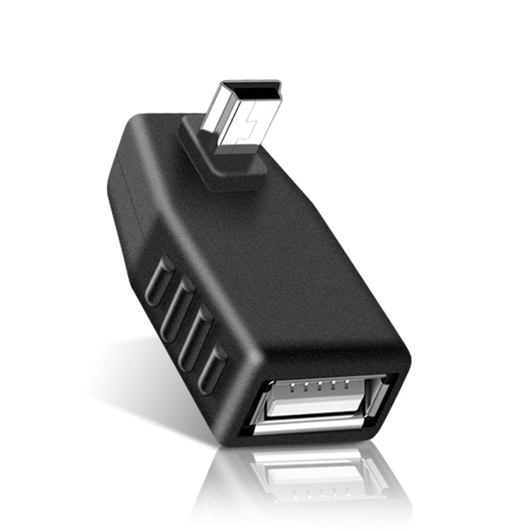 90 Degree Mini USB Male to USB 2.0 AF Adapter, 90 Degree Up Angled, 90 Degree Down Angled