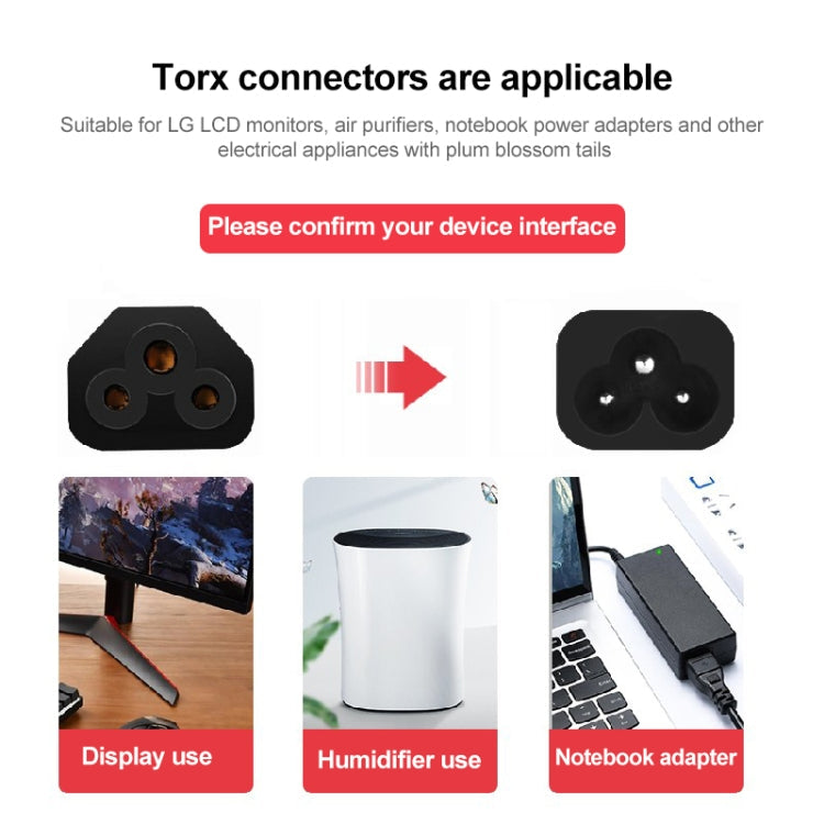 1.8m 3 Prong Style Big UK Notebook Power Cord, Big UK Plug, Length: 1.8m