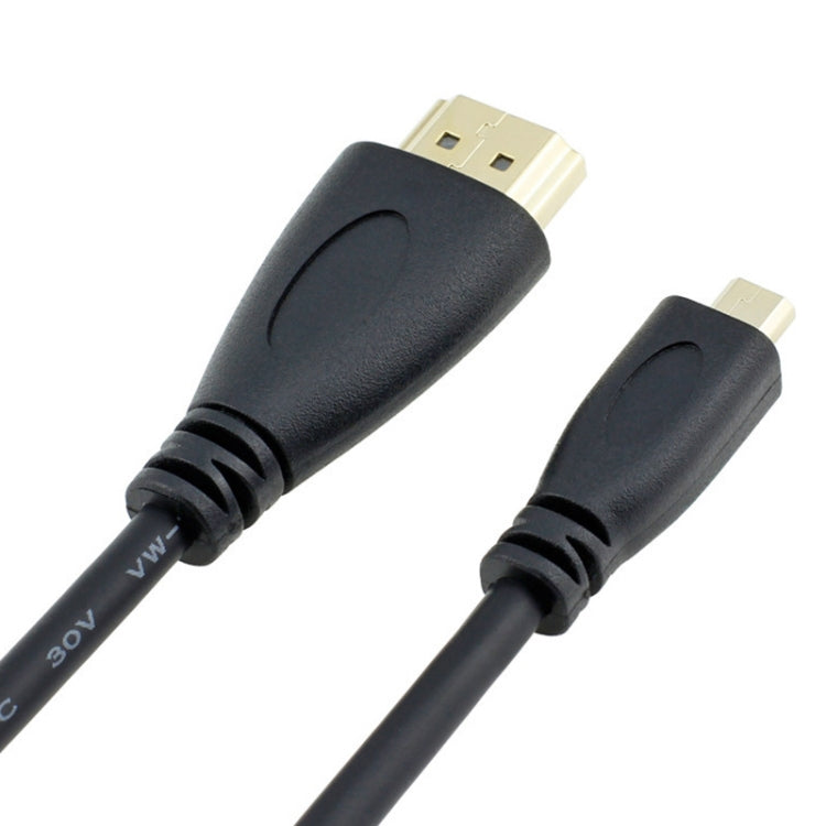 1.5m Micro HDMI to HDMI 19 Pin Cable, 1.4 Version, HDMI Male, Length: 1.5m