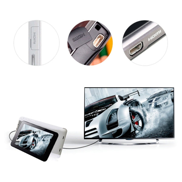 1.5m Micro HDMI to HDMI 19 Pin Cable, 1.4 Version, HDMI Male, Length: 1.5m