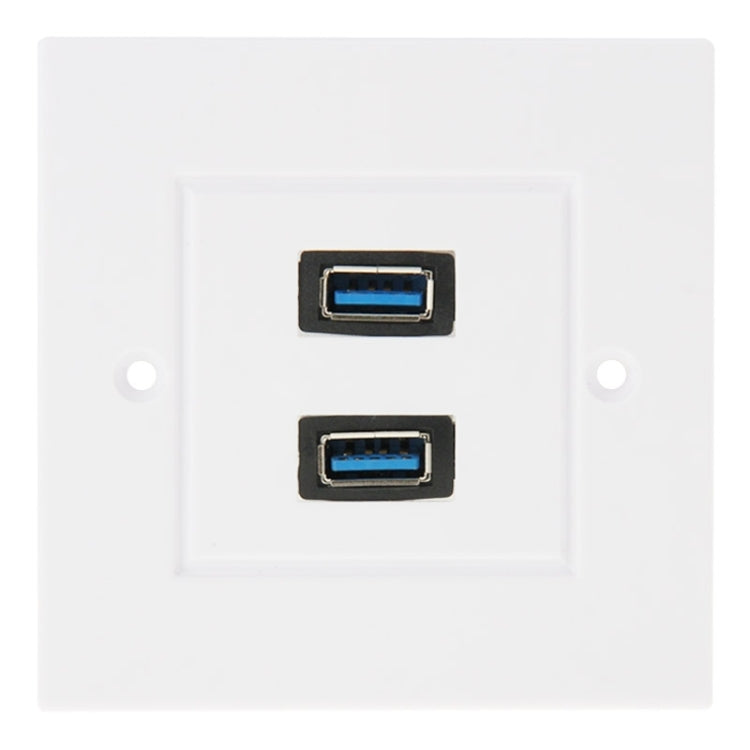 Dual USB 3.0 Female Plugs Home Wall Charger Plate Wall Plate Panel, 2 Ports USB 3.0