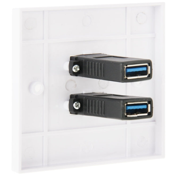 Dual USB 3.0 Female Plugs Home Wall Charger Plate Wall Plate Panel, 2 Ports USB 3.0